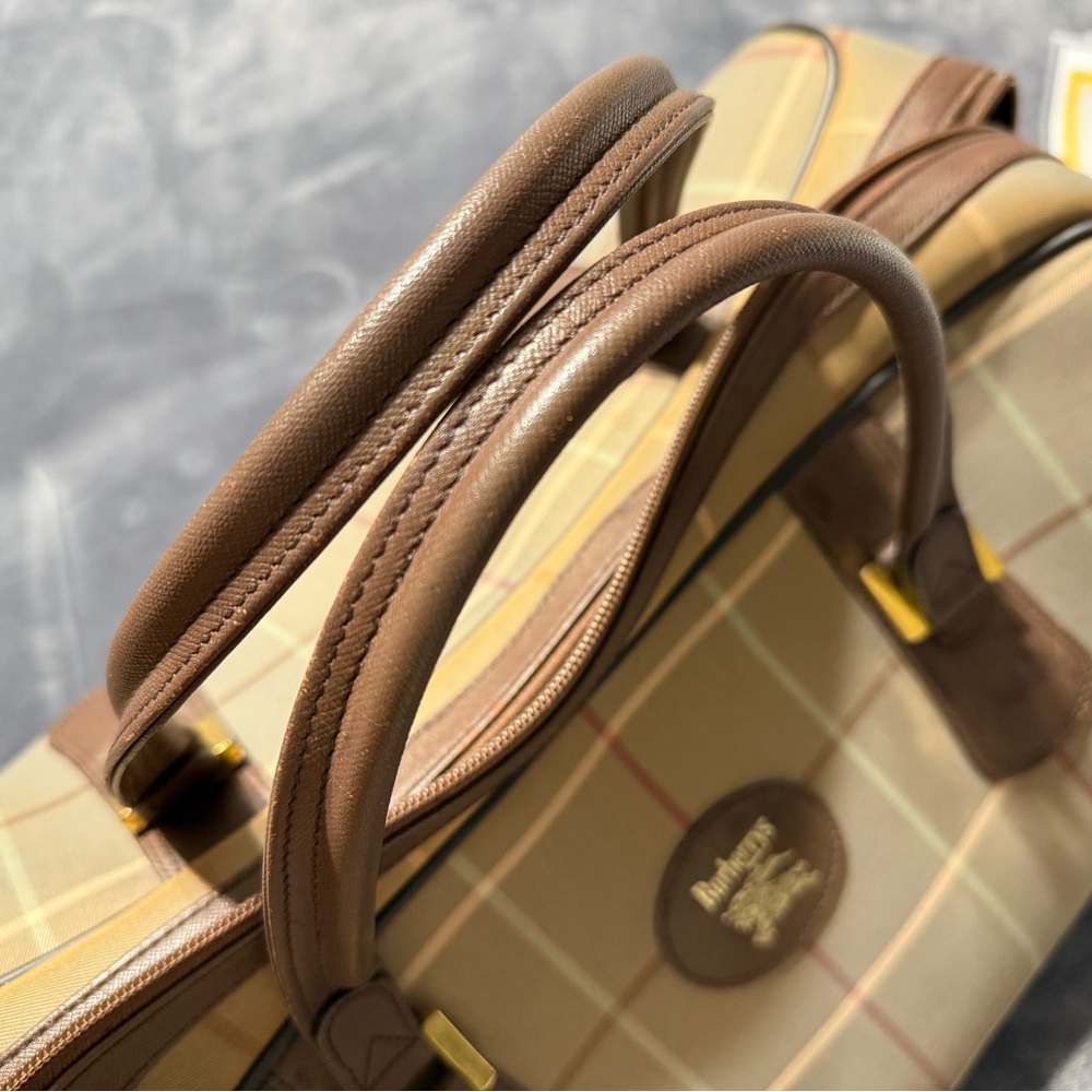 Burberry Plaid Handbag - Brown and Tan - Picture 5 of 8